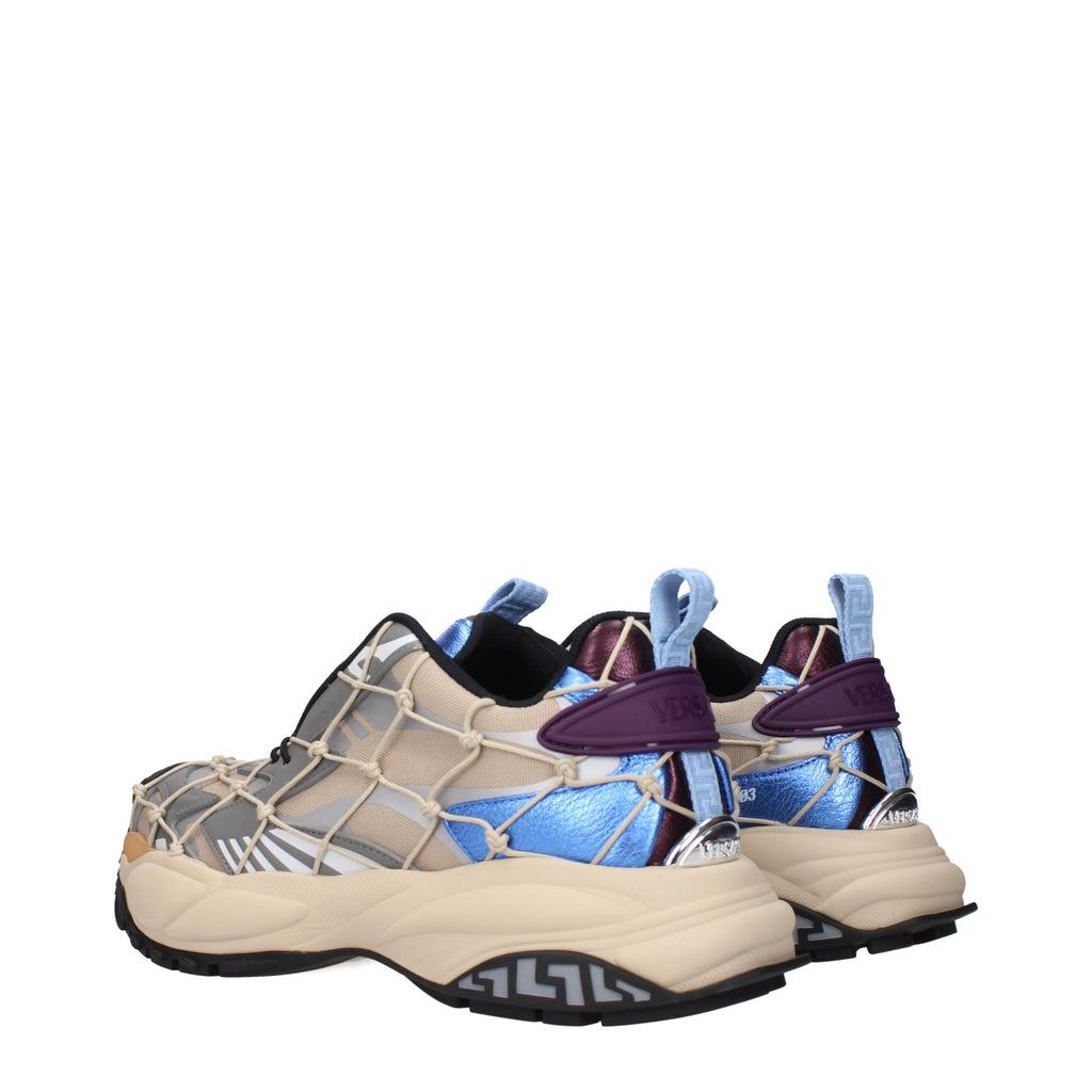 Versace Beige Stoff Turnschuhe