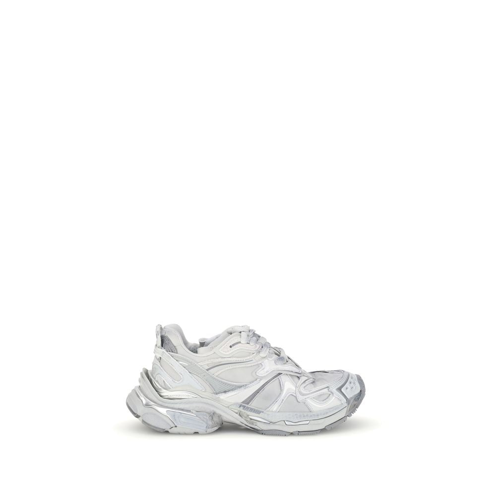 Balenciaga Silberne Gummisohle Sportschuhe