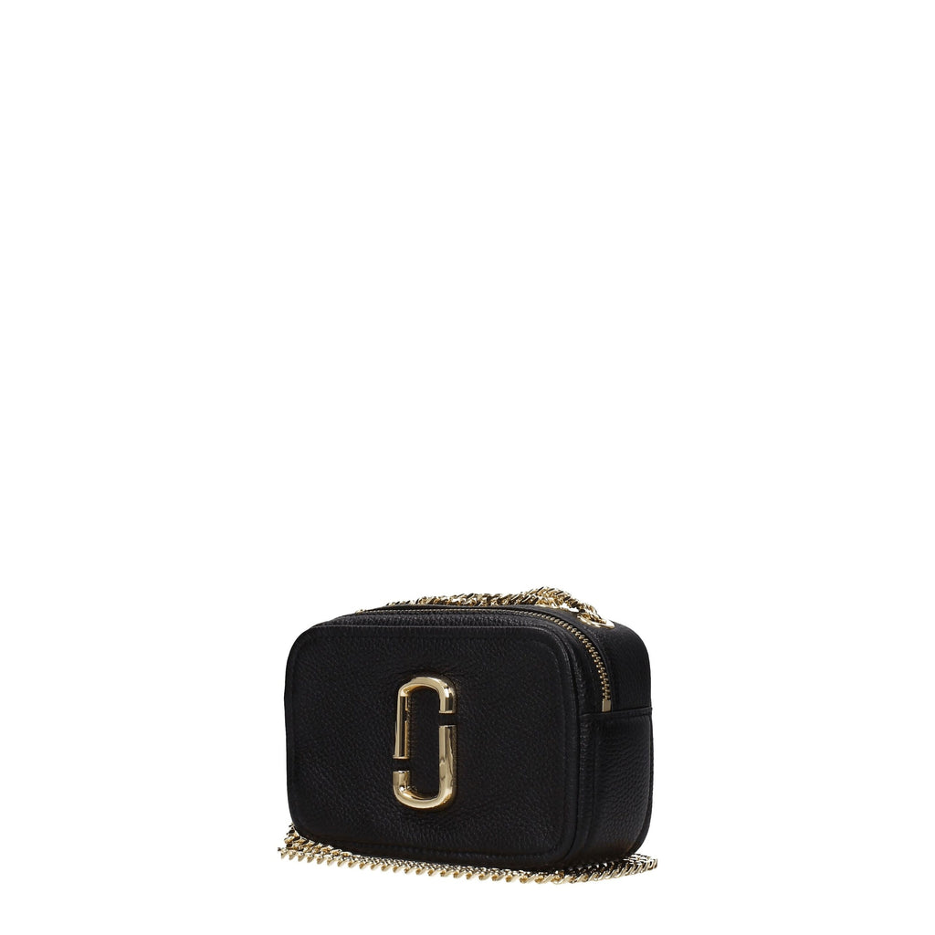 Marc Jacobs Schwarze Leder-Umhängetasche