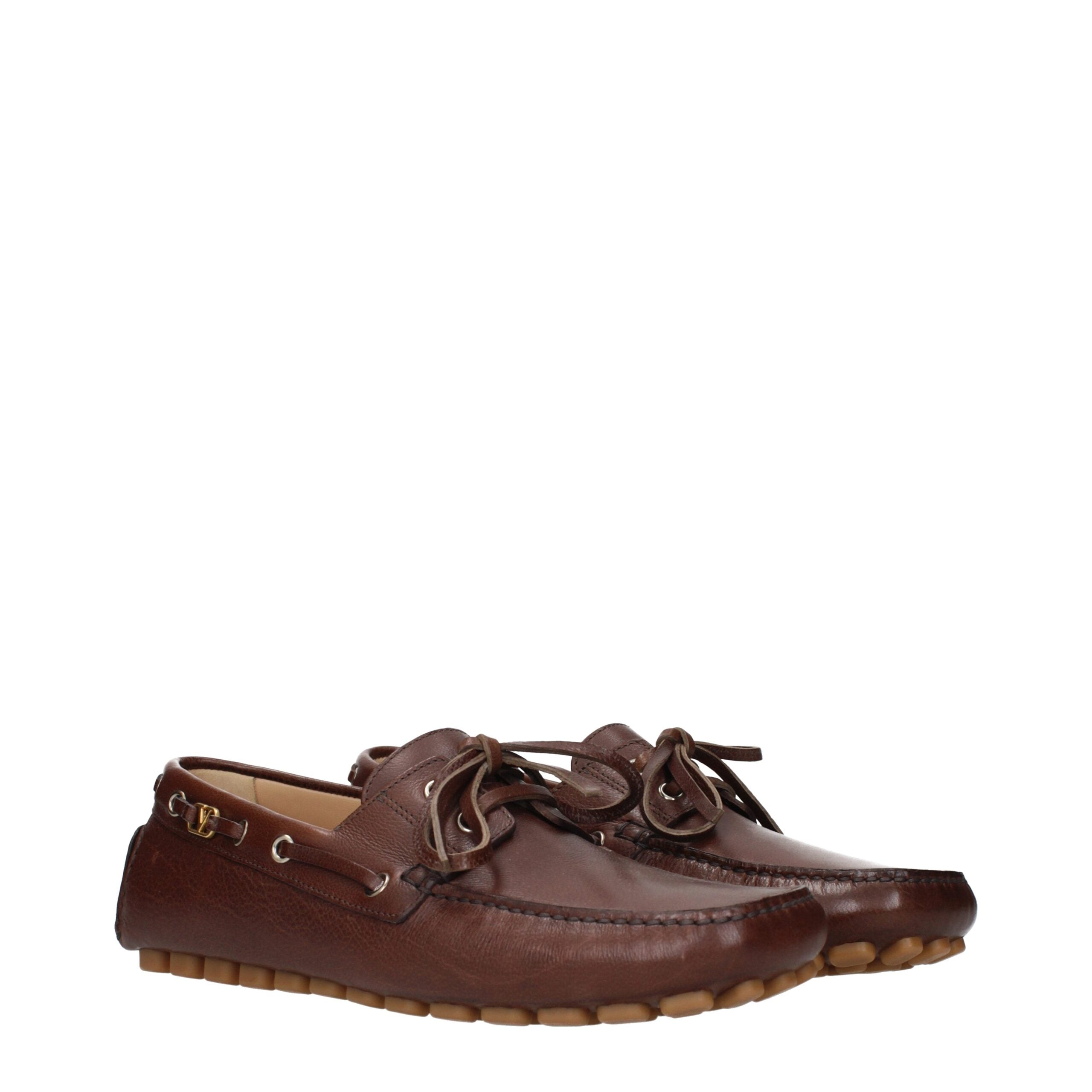 Valentino Garavani Braune Leder Slipper