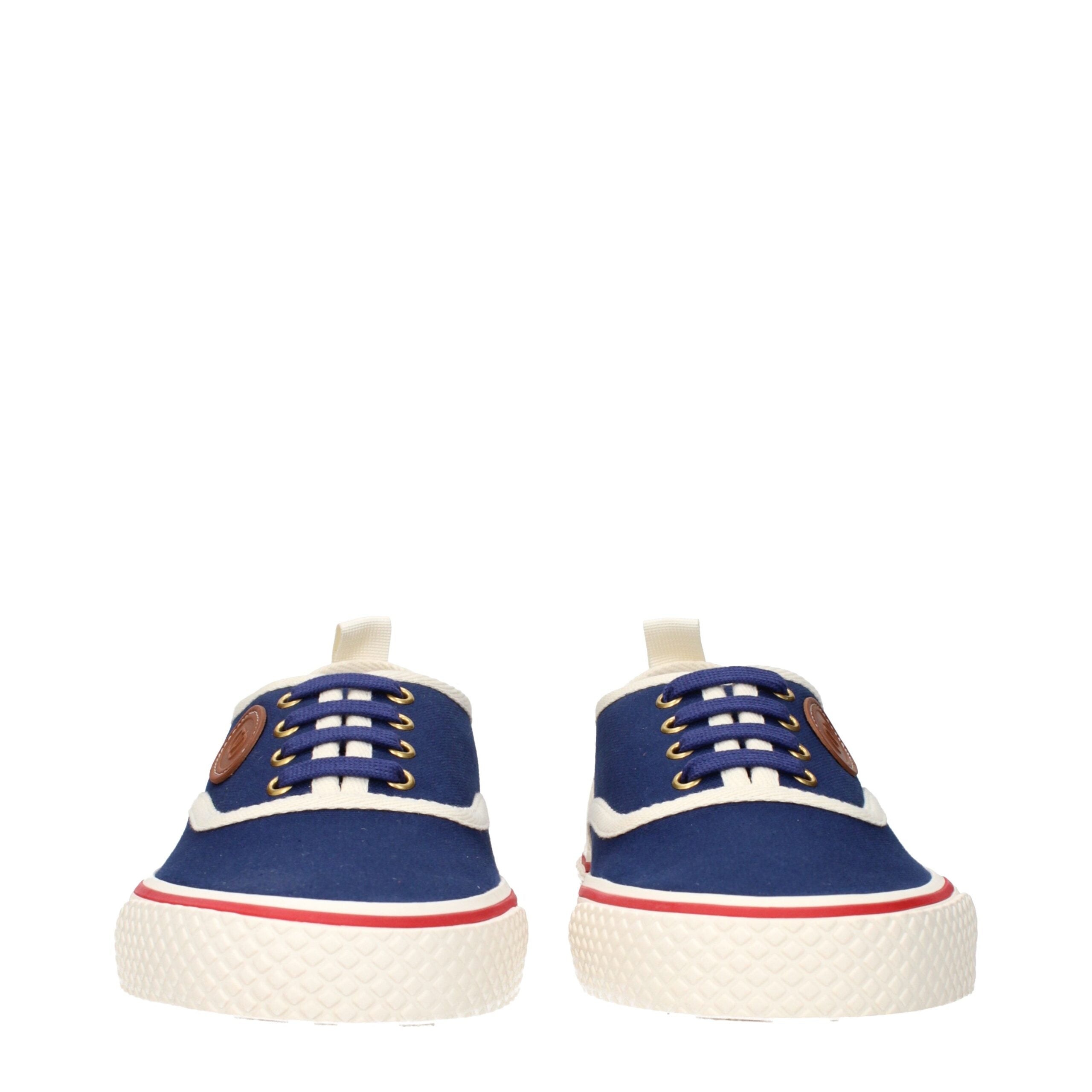 Valentino Garavani Blaue Stoff-Sneaker mit niedrigem Schaft