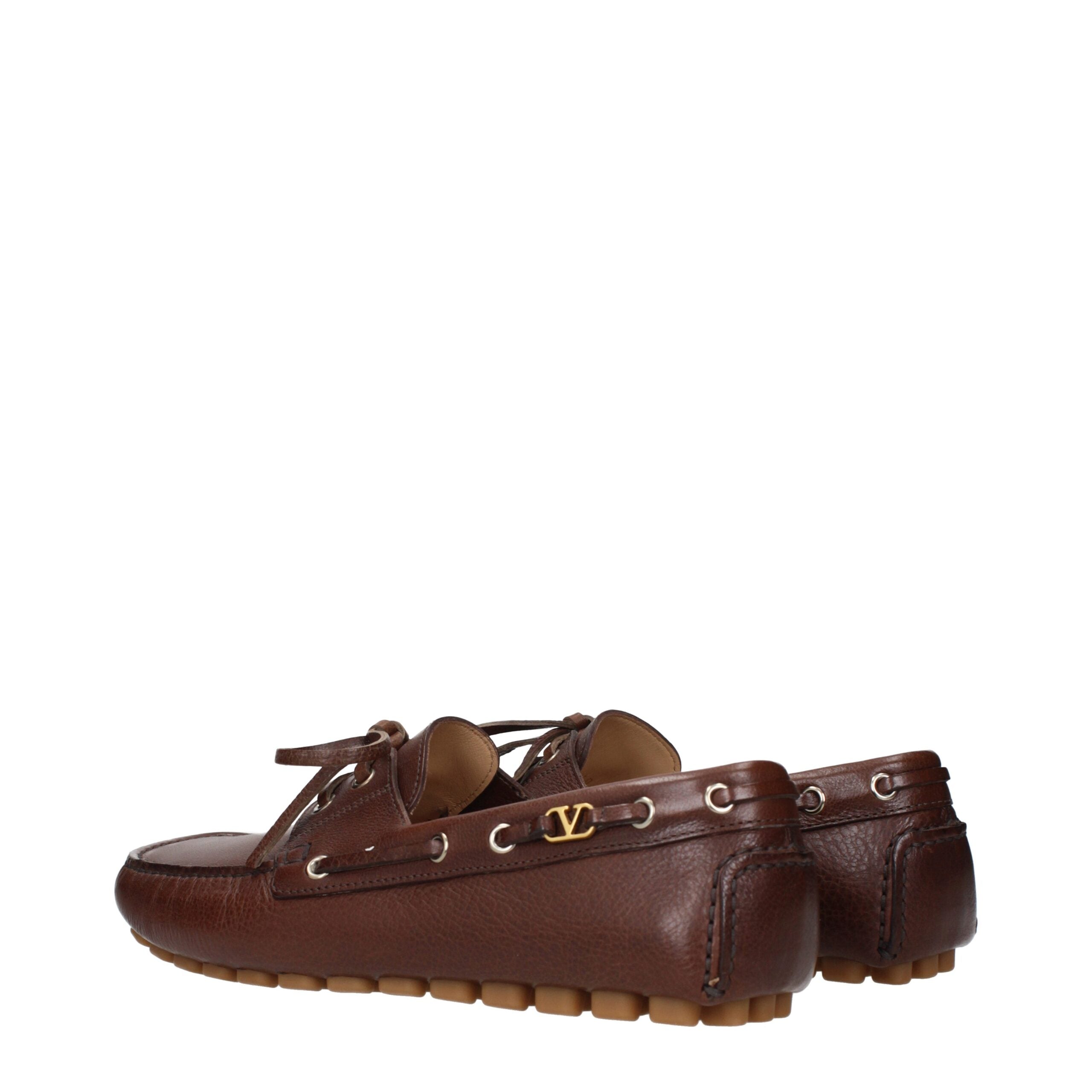 Valentino Garavani Braune Leder Slipper