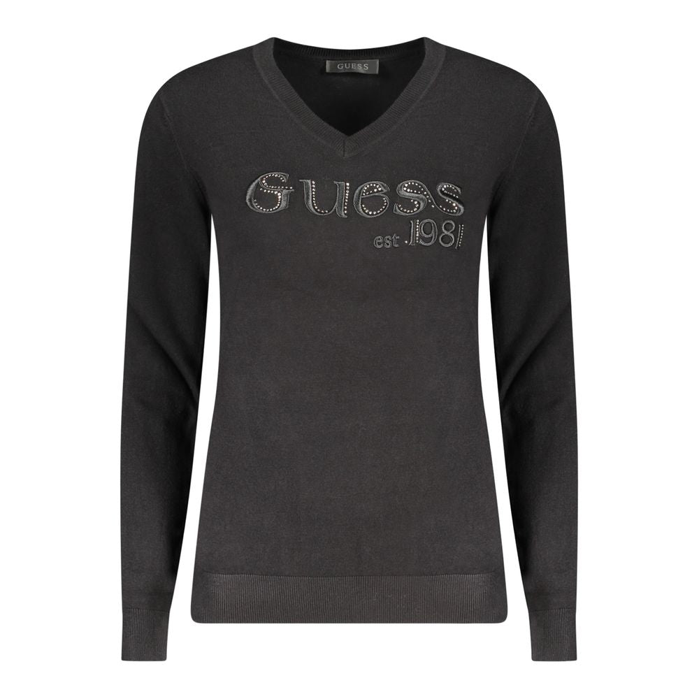 Guess Jeans Schwarzer Viskose-Pullover