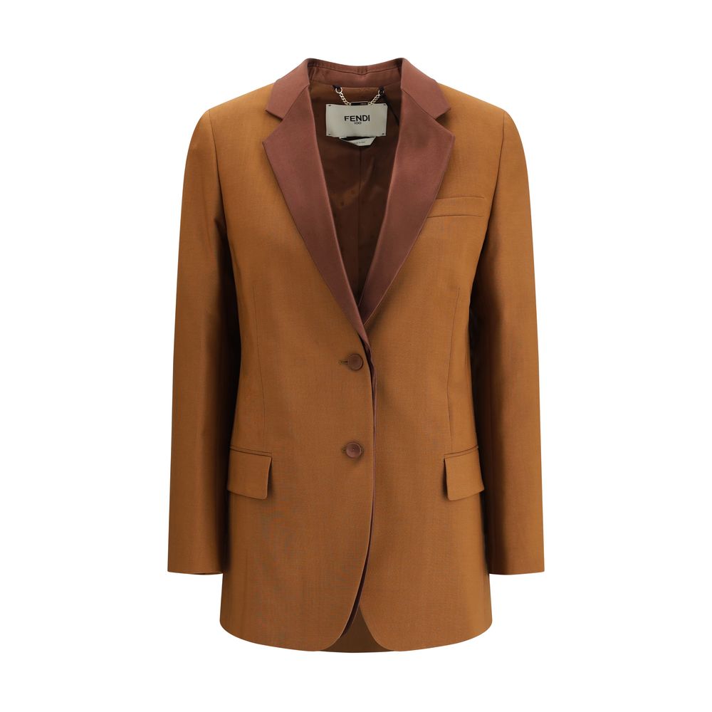 Fendi Brauner Wollblazer