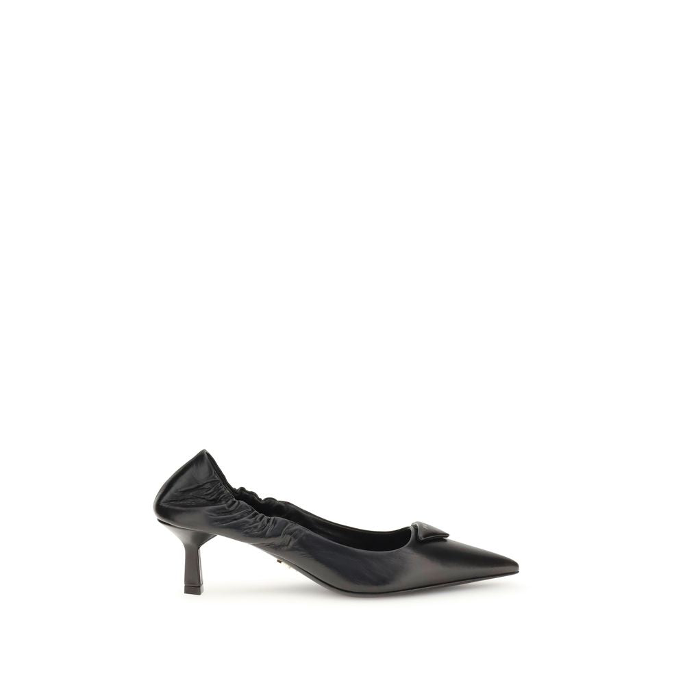 Prada Schwarze Kalbsleder Bos Taurus High Heels