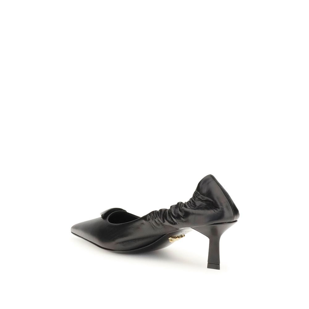 Prada Schwarze Kalbsleder Bos Taurus High Heels