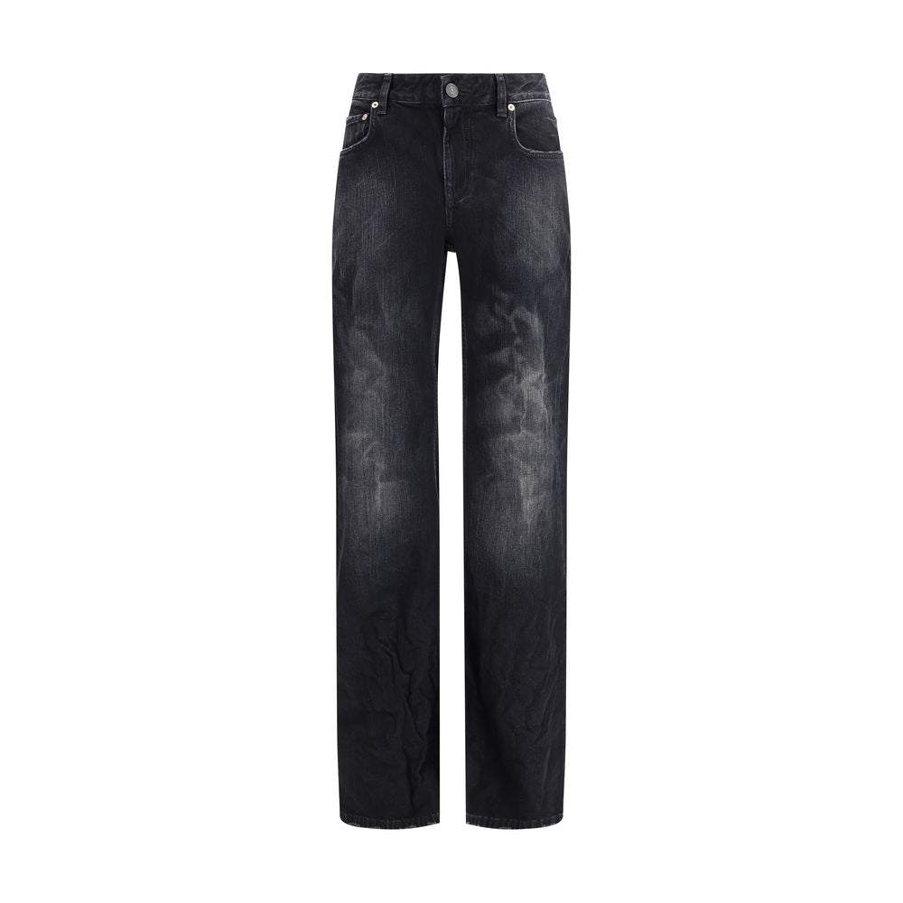 Balenciaga Schwarze Baumwoll-Jeans mit Relaxed Fit