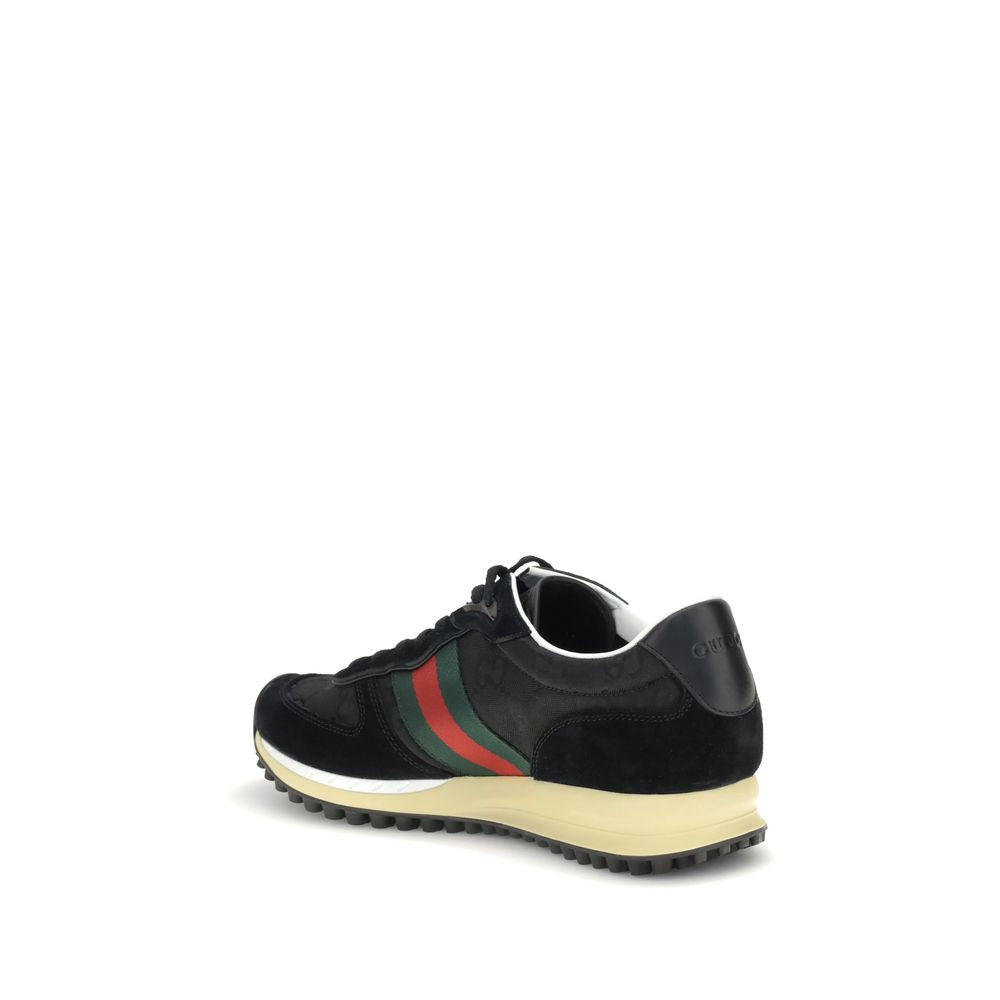 Gucci Schwarze Polyamid-Sportschuhe