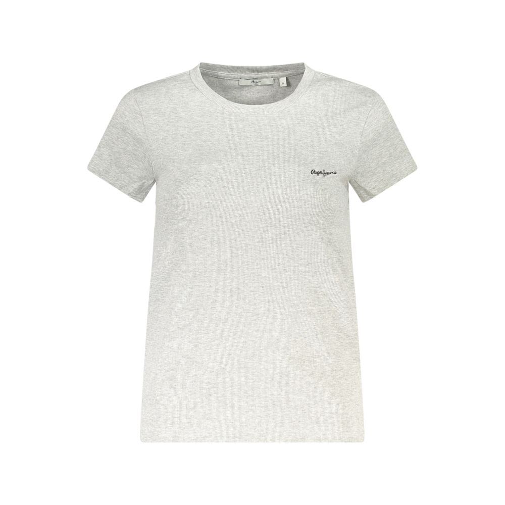 Pepe Jeans Graues Baumwoll-T-Shirt für Frauen