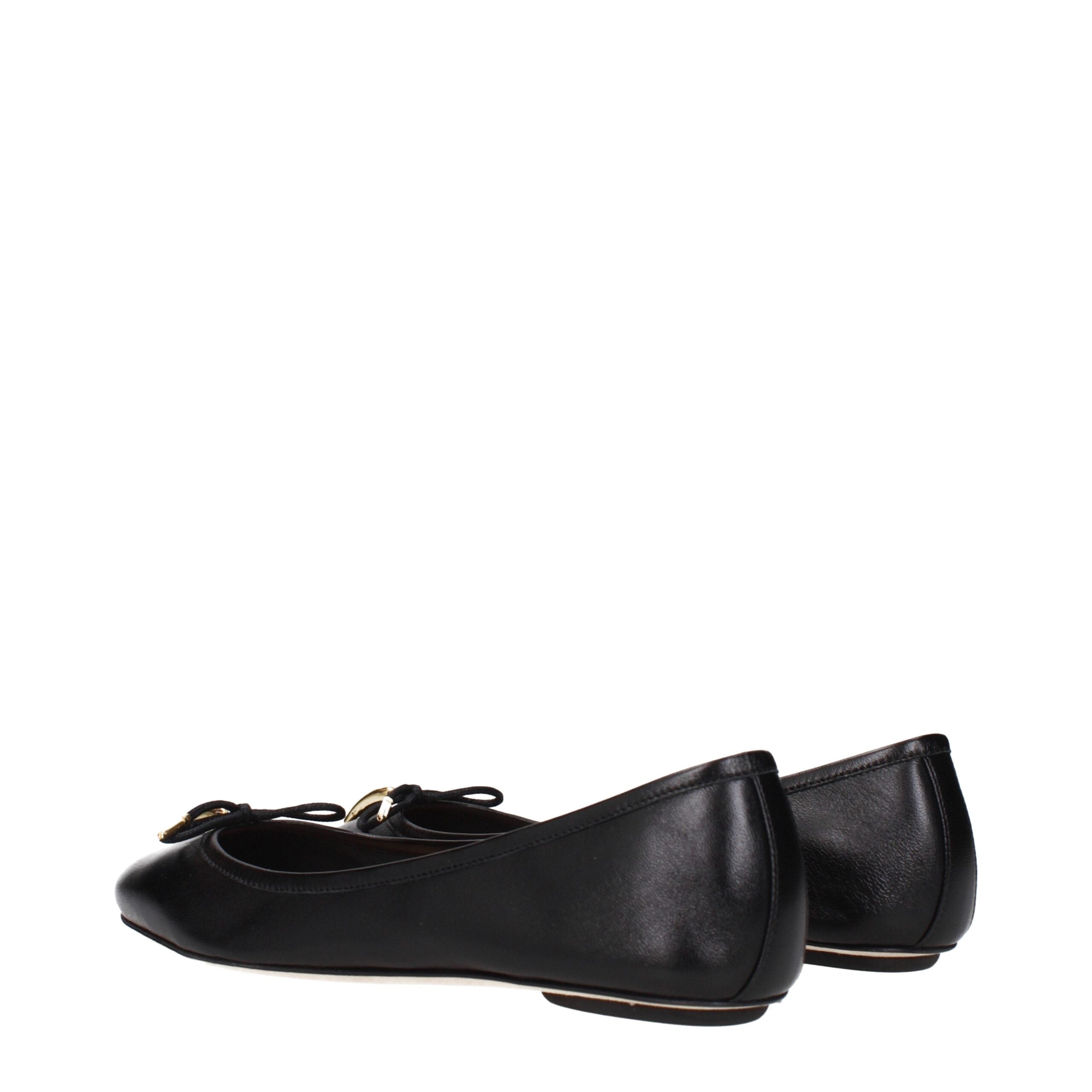 Chloé Schwarze Leder-Ballett-Flats