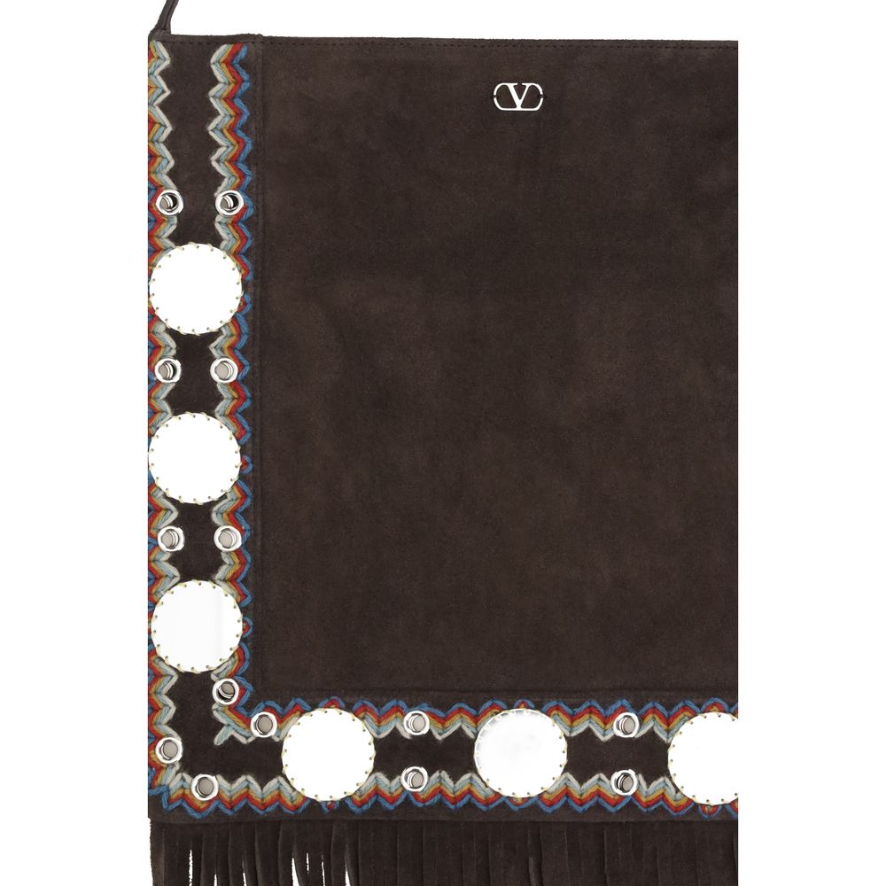 Valentino Garavani Braune Kalbsleder-Tasche Bos Taurus