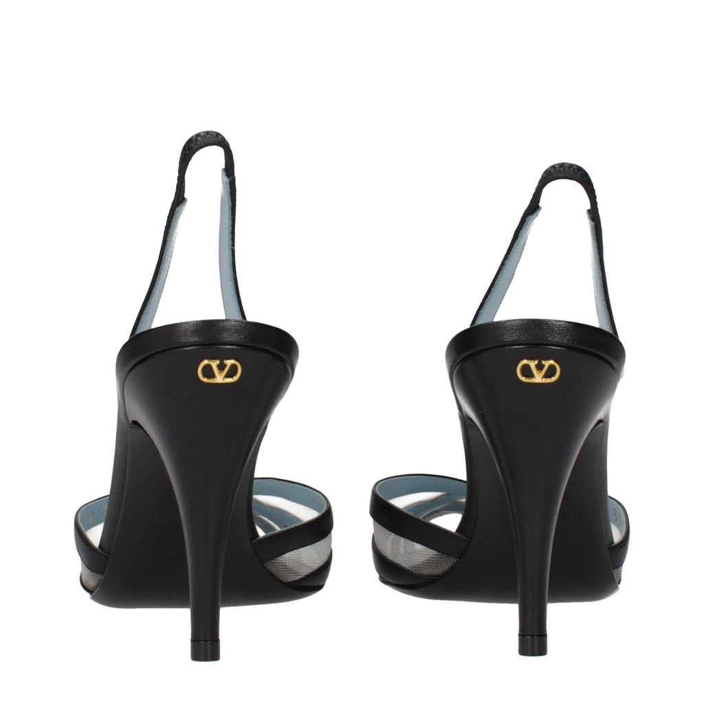 Valentino Garavani Schwarze Lederpumps