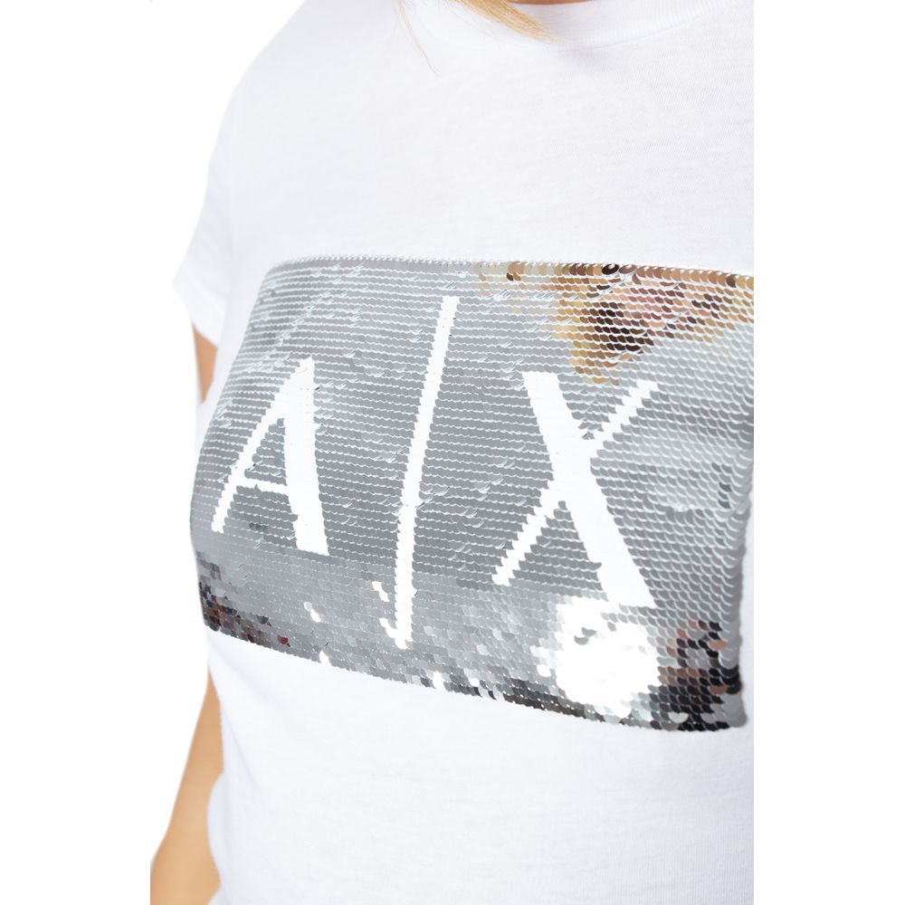 Armani Exchange T-Shirt aus weißer Baumwolle