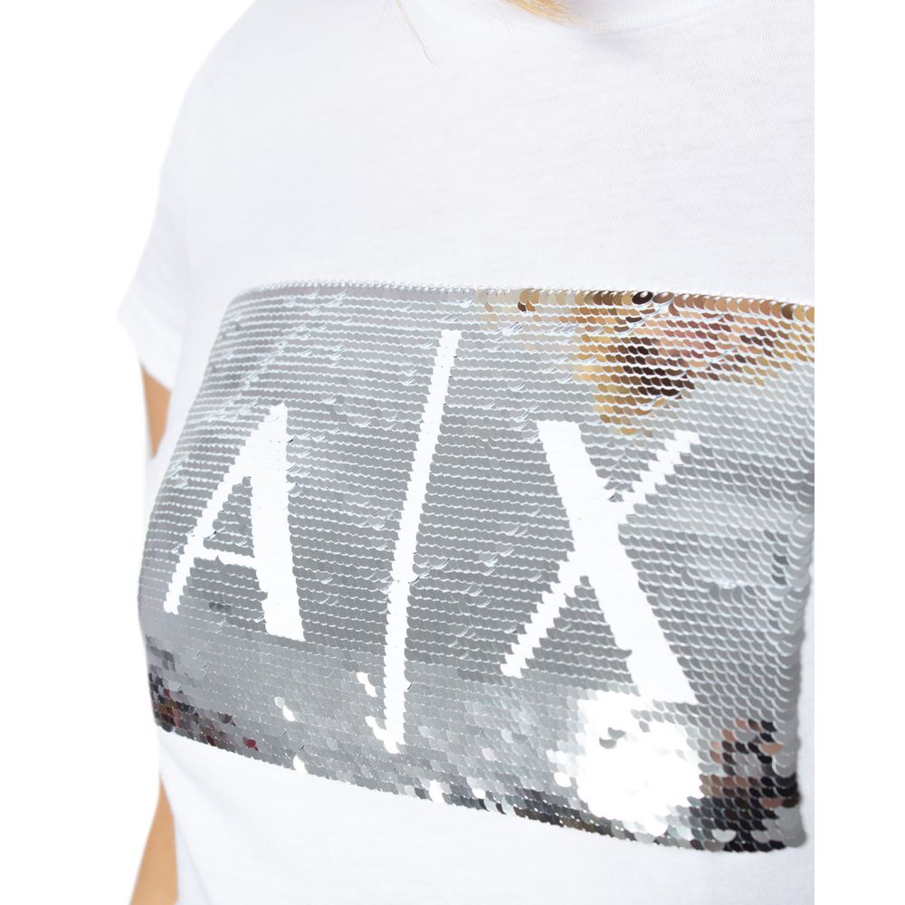 Armani Exchange T-Shirt aus weißer Baumwolle