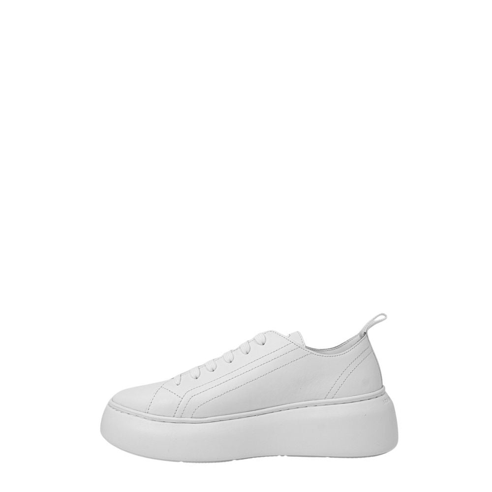 Armani Exchange Weiße Leder-Plateau-Sneaker