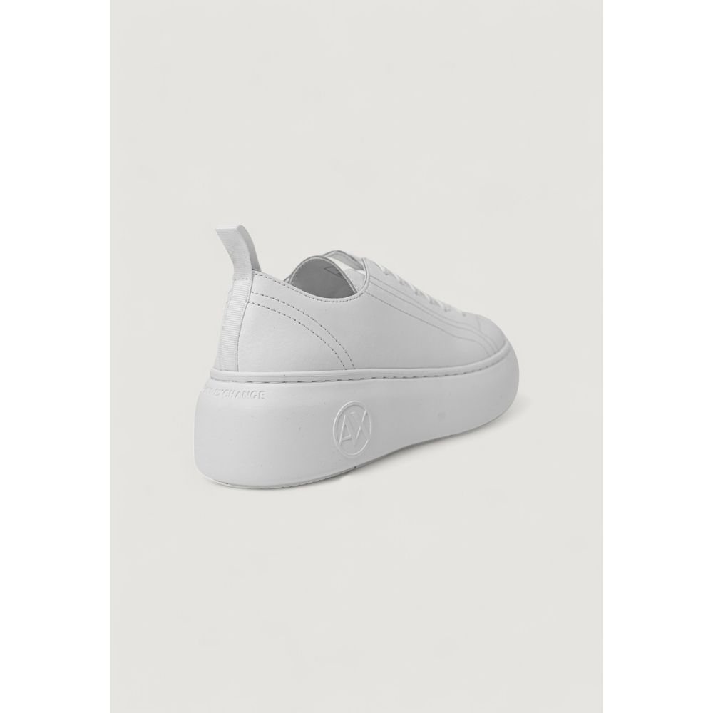 Armani Exchange Weiße Leder-Plateau-Sneaker