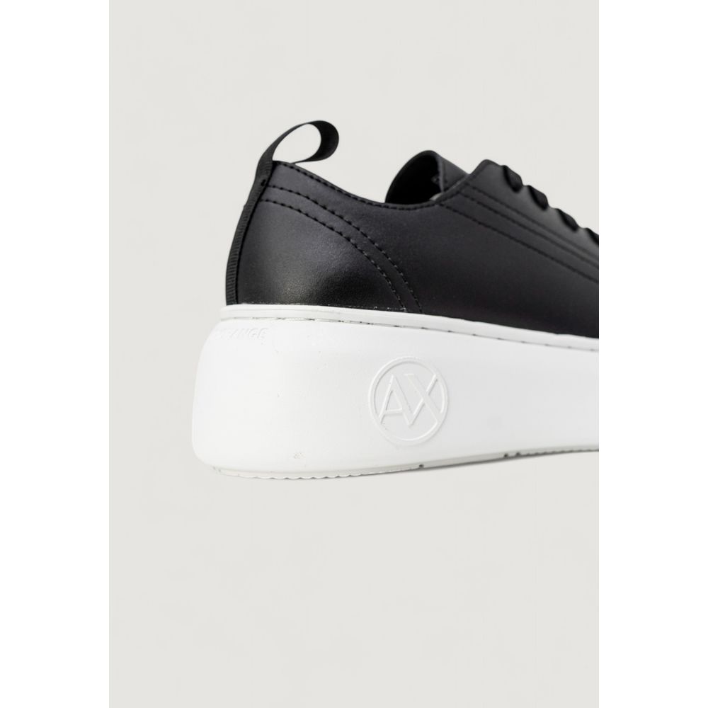 Armani Exchange Schwarze Sneakers aus Kunstleder