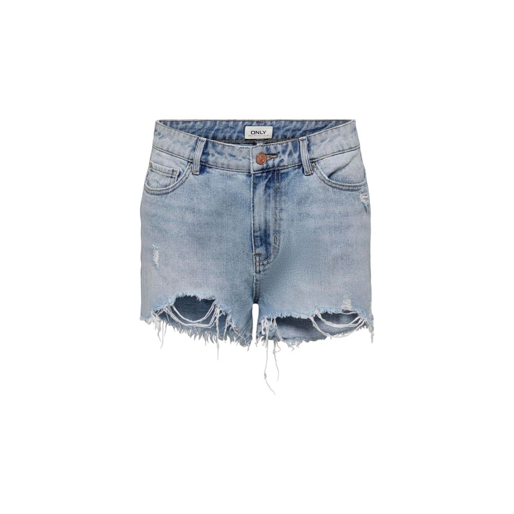 Only Hellblaue Baumwoll-Shorts