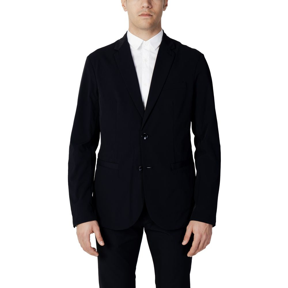 Blazer bleu en coton Armani Exchange
