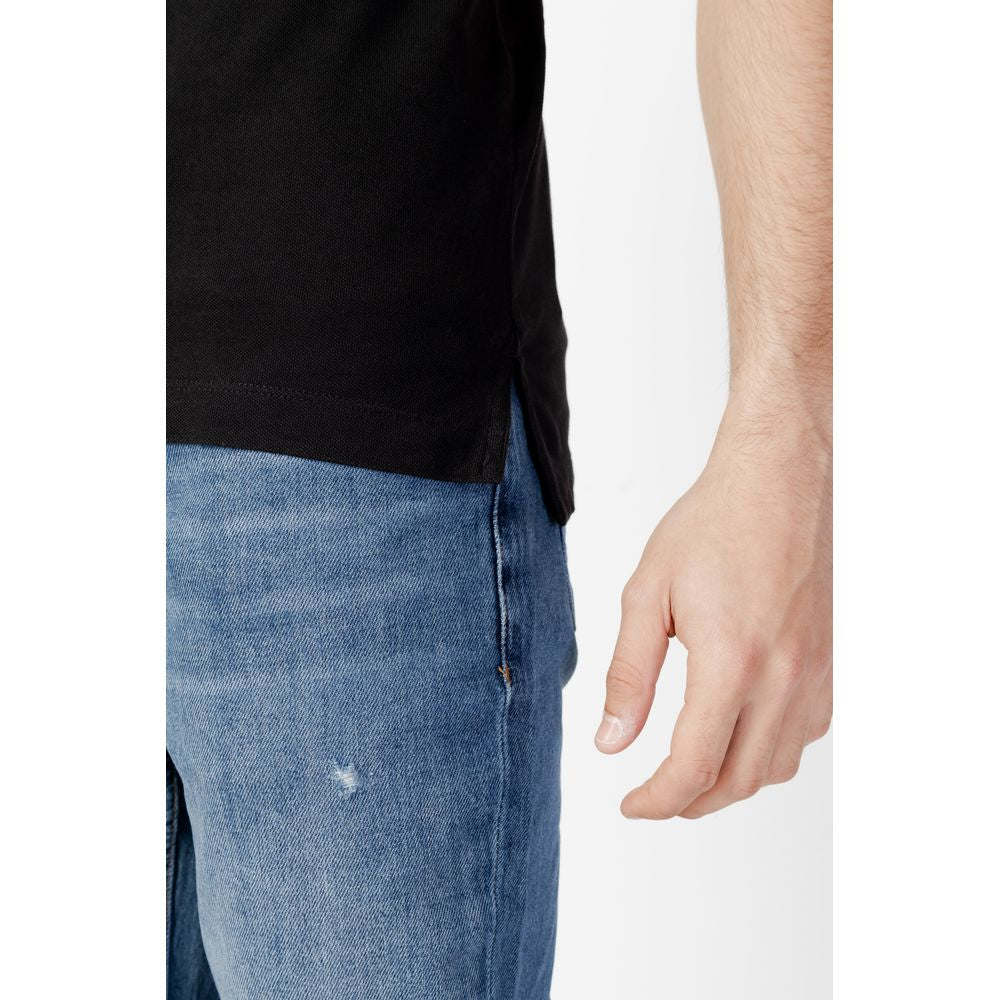 Tommy Hilfiger Jeans Schwarzes Baumwoll-Poloshirt