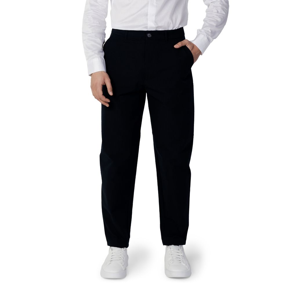 Pantalon de loisirs en coton bleu Armani Exchange