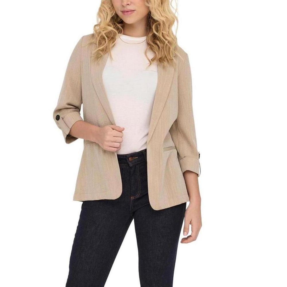 Only Beige Viskose-Blazer