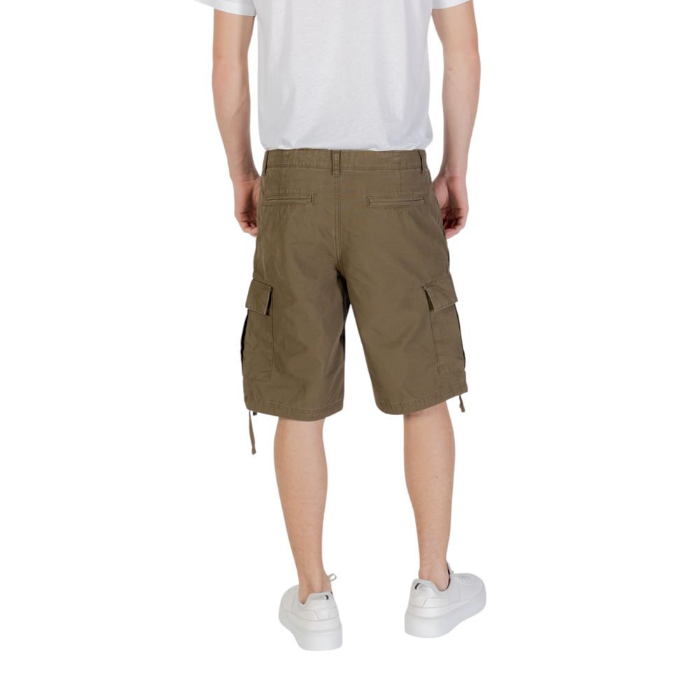 Jack Jones Grüne Baumwoll-Bermuda-Shorts