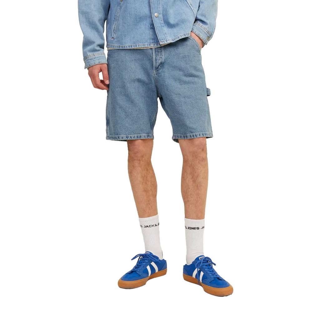 Jack Jones Hellblaue Baumwoll-Bermuda-Shorts
