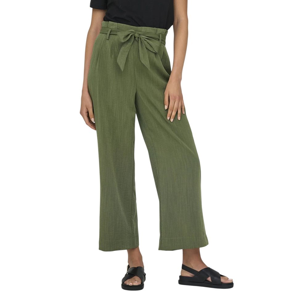 Only Grüne Viskose-Hose im Casual-Look
