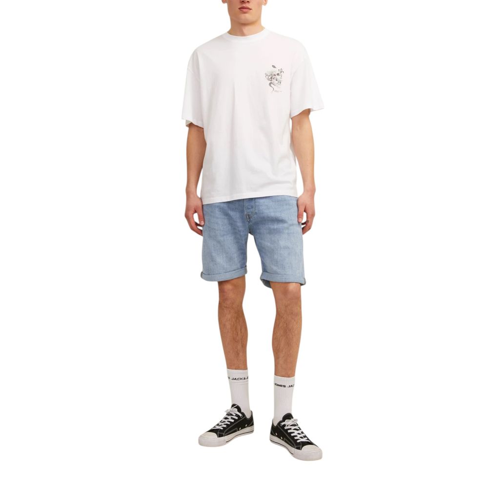 Jack Jones Hellblaue Baumwoll-Bermuda-Shorts