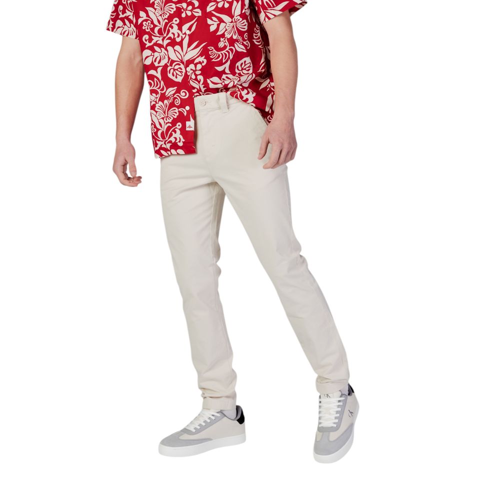 Tommy Hilfiger Jeans Beigefarbene Baumwoll-Chinos