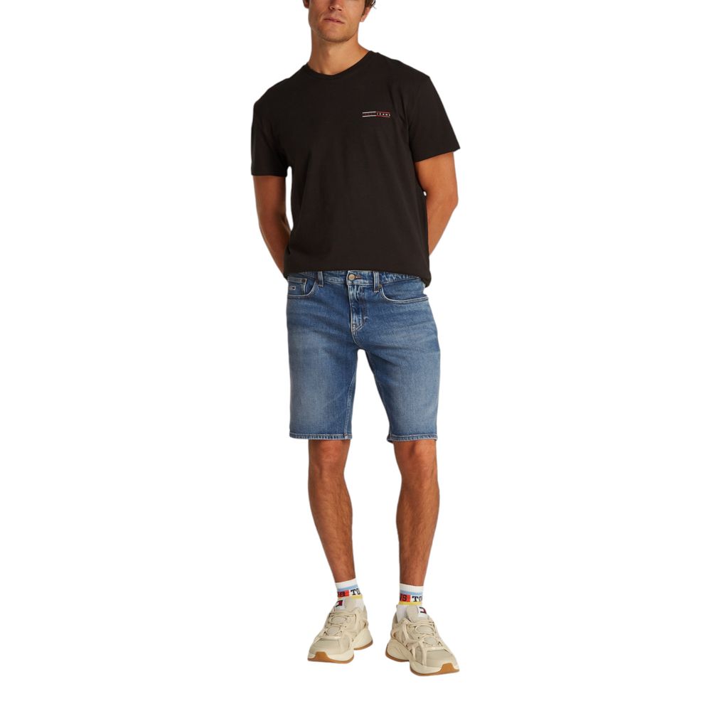 Tommy Hilfiger Jeans Blaue Bermuda-Shorts aus recyceltem Baumwoll-Mix