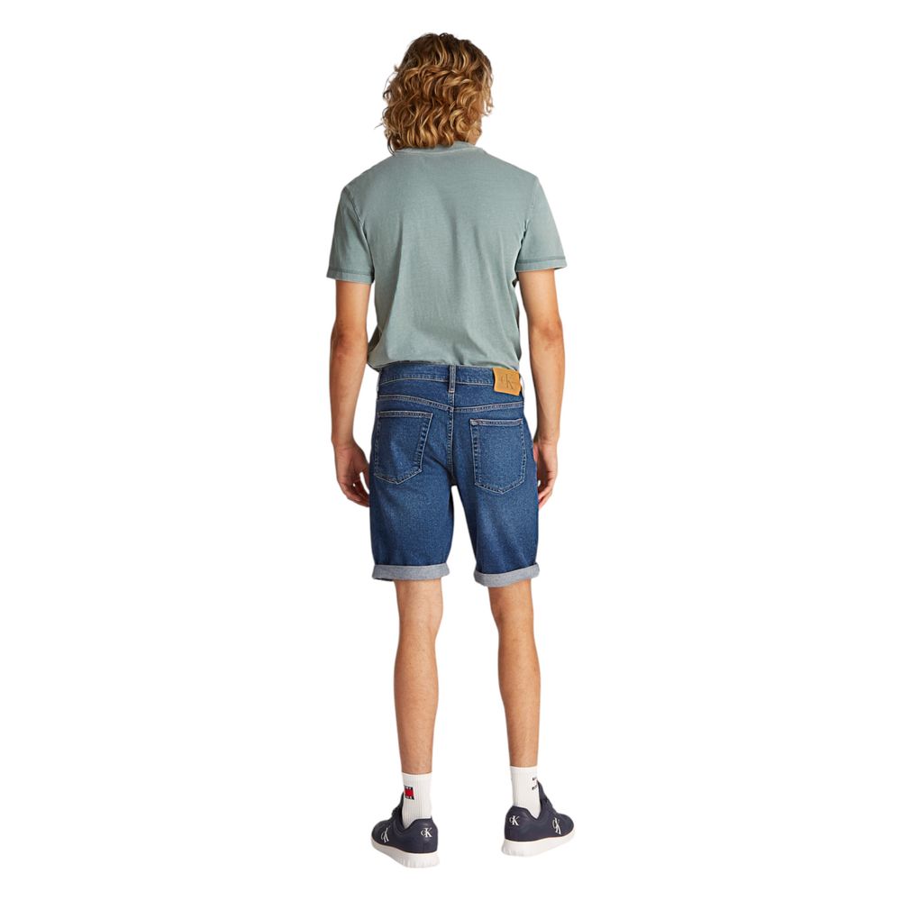 Calvin Klein Jeans Blaue Baumwoll-Bermuda-Shorts
