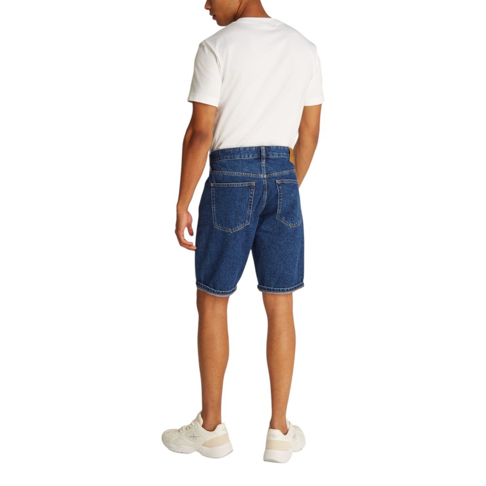Calvin Klein Jeans Blaue Baumwoll-Bermuda-Shorts