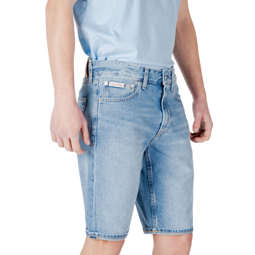 Calvin Klein Jeans Blaue Baumwoll-Bermuda-Shorts