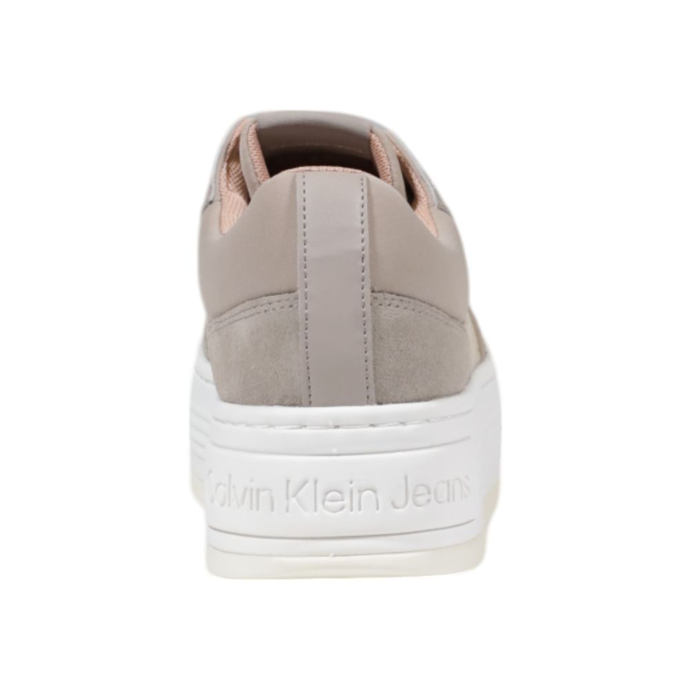 Calvin Klein Jeans Beige Sneaker aus recycelter Baumwolle