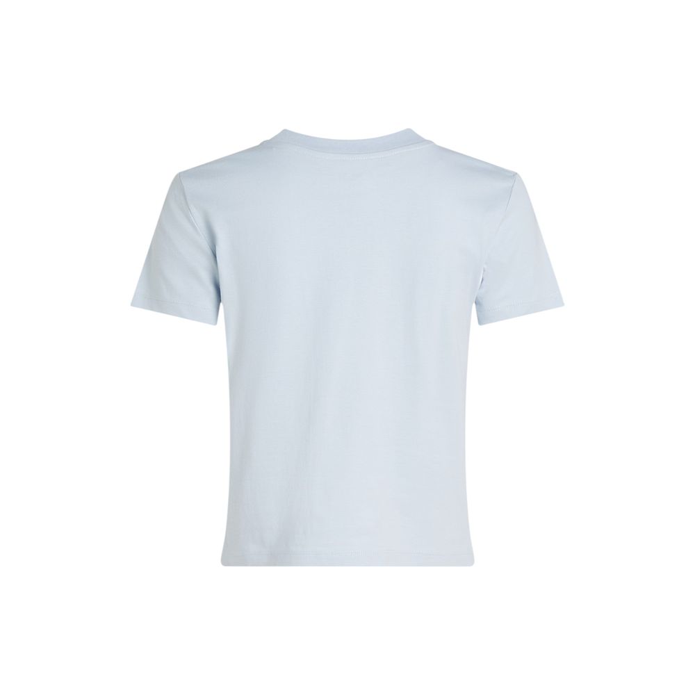 Calvin Klein Jeans Blaues T-Shirt aus recycelter Baumwolle