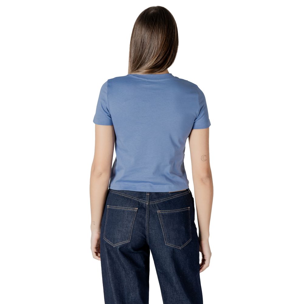 Calvin Klein Jeans Hellblaues T-Shirt aus recycelter Baumwolle
