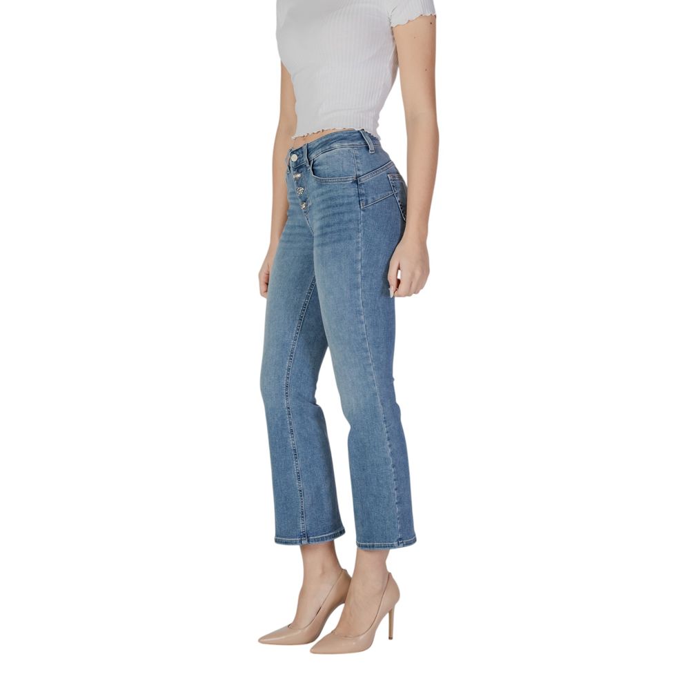 Liu Jo Blaue Baumwoll-Bootcut-Jeans