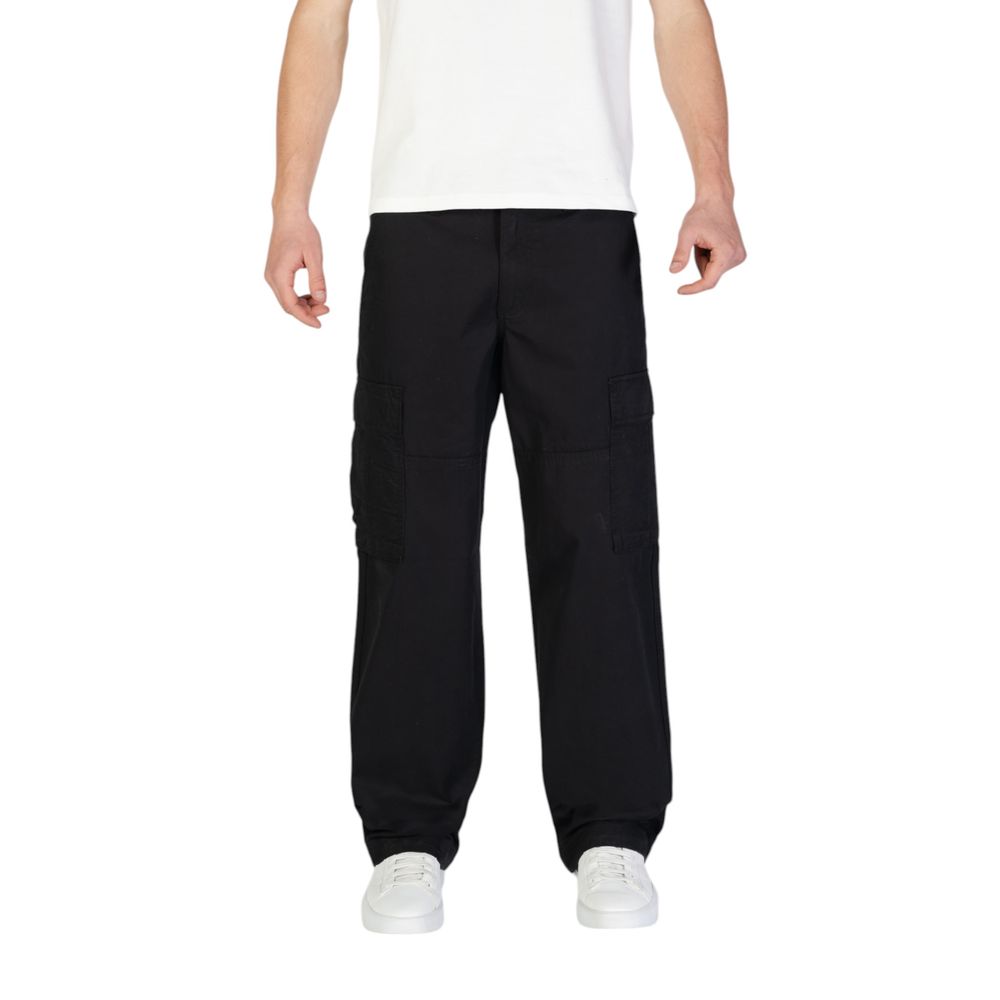 Jack Jones Schwarze Baumwoll-Cargo-Hose