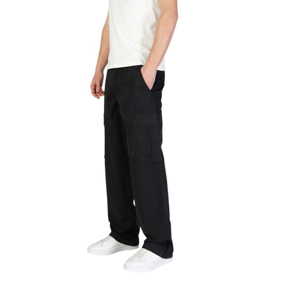 Jack Jones Schwarze Baumwoll-Cargo-Hose