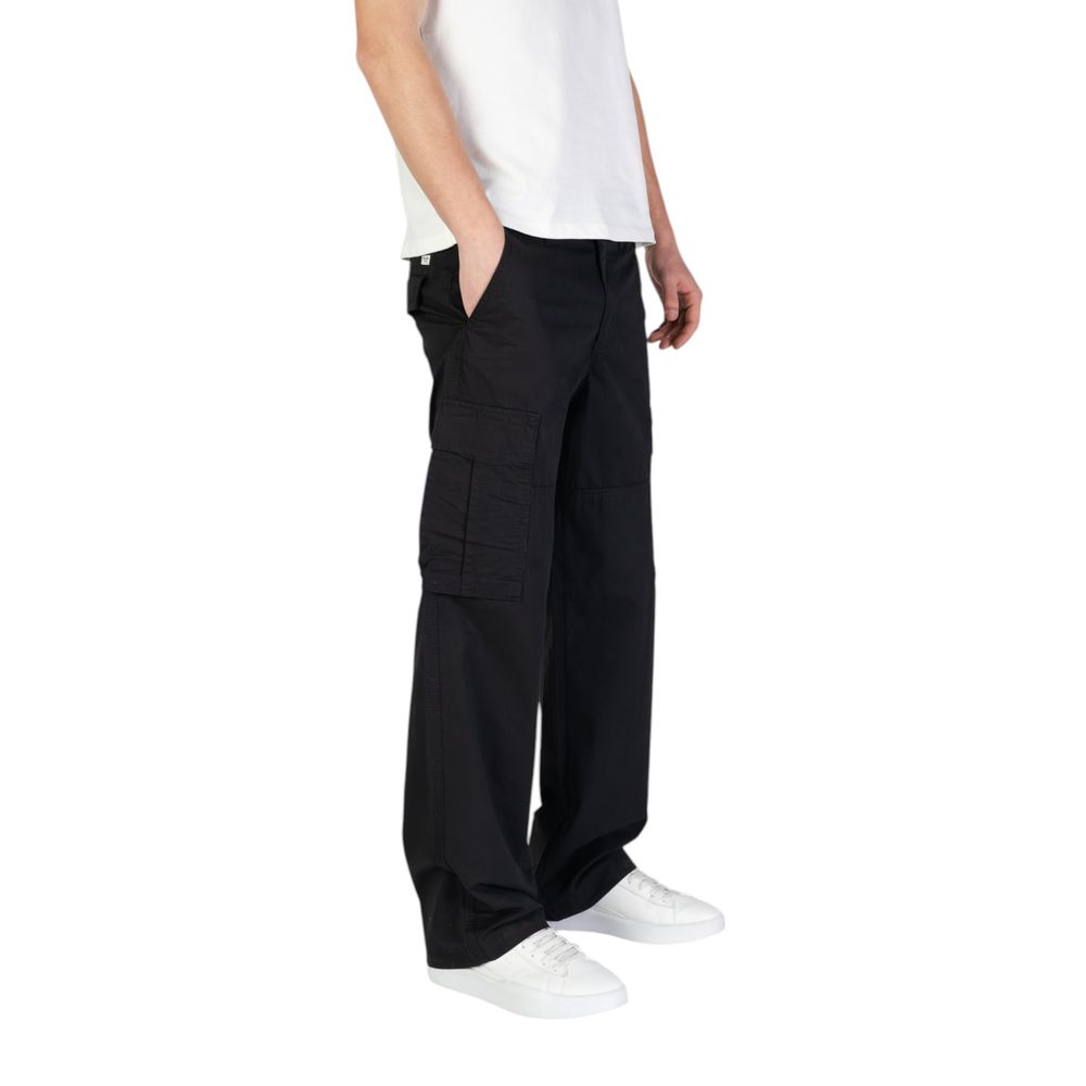 Jack Jones Schwarze Baumwoll-Cargo-Hose
