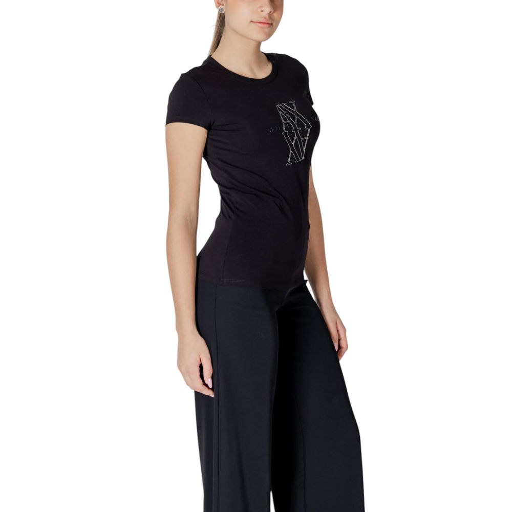 Armani Exchange Schwarzes T-Shirt aus Baumwolle
