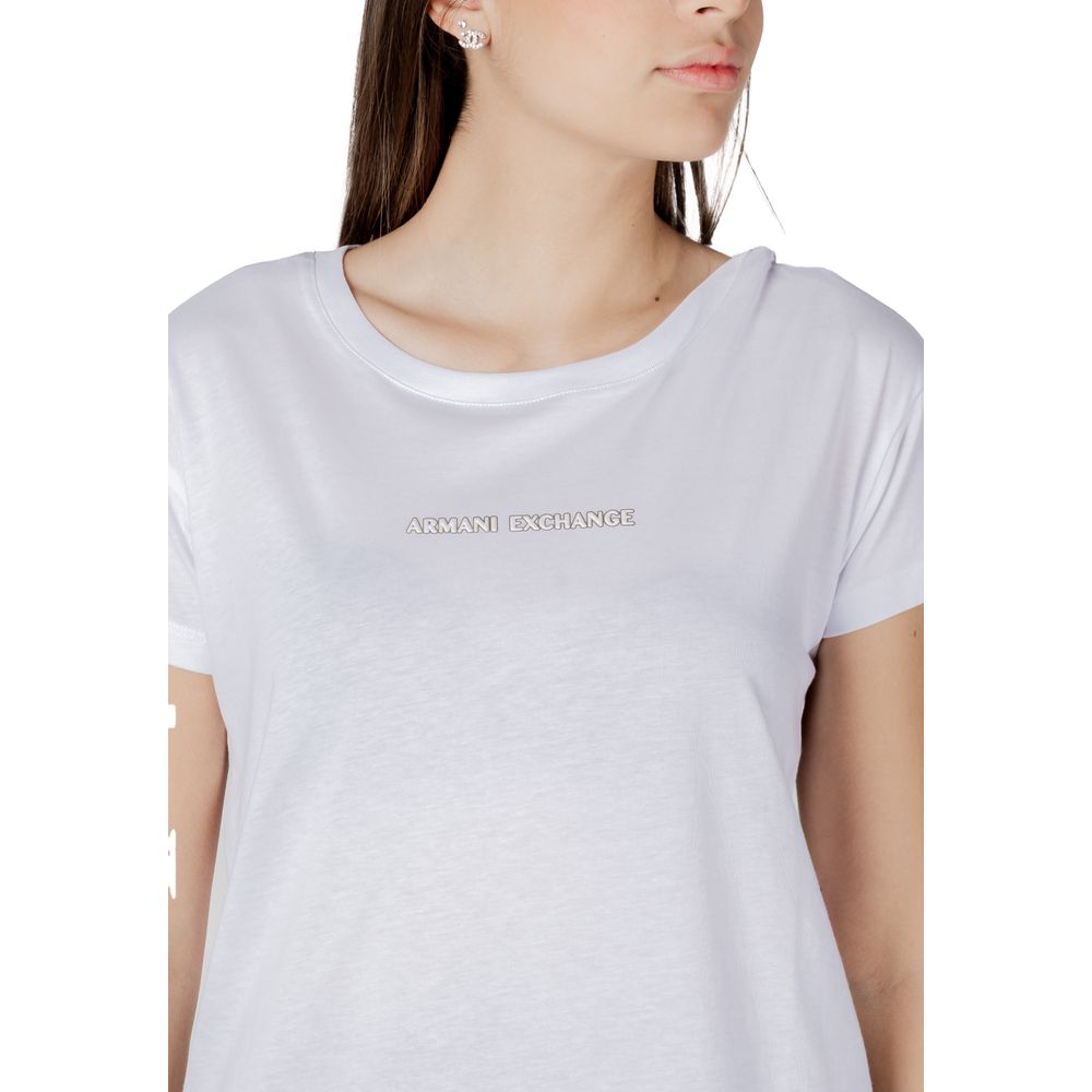 Armani Exchange T-Shirt aus weißer Baumwolle