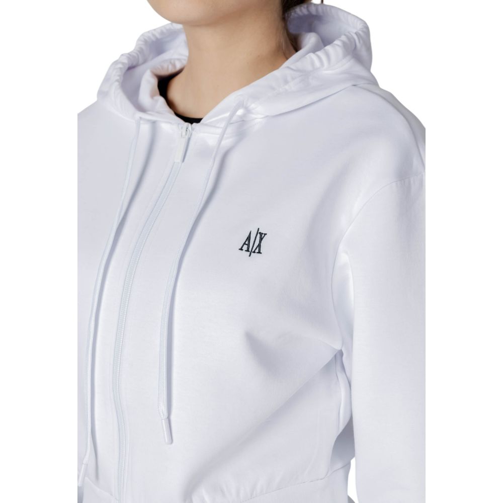 Sweat à capuche en coton blanc Armani Exchange