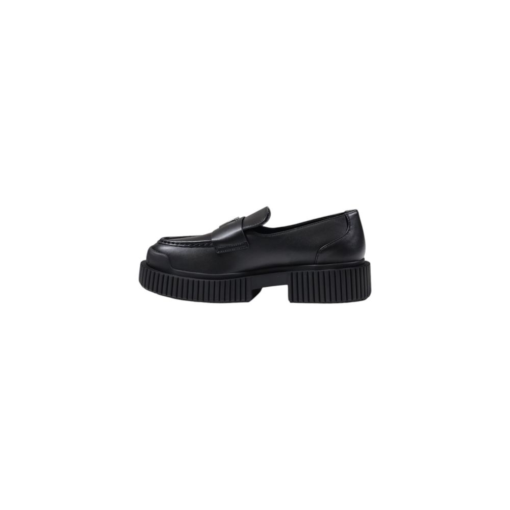 Armani Exchange Schwarze Leder-Plateau-Pumps