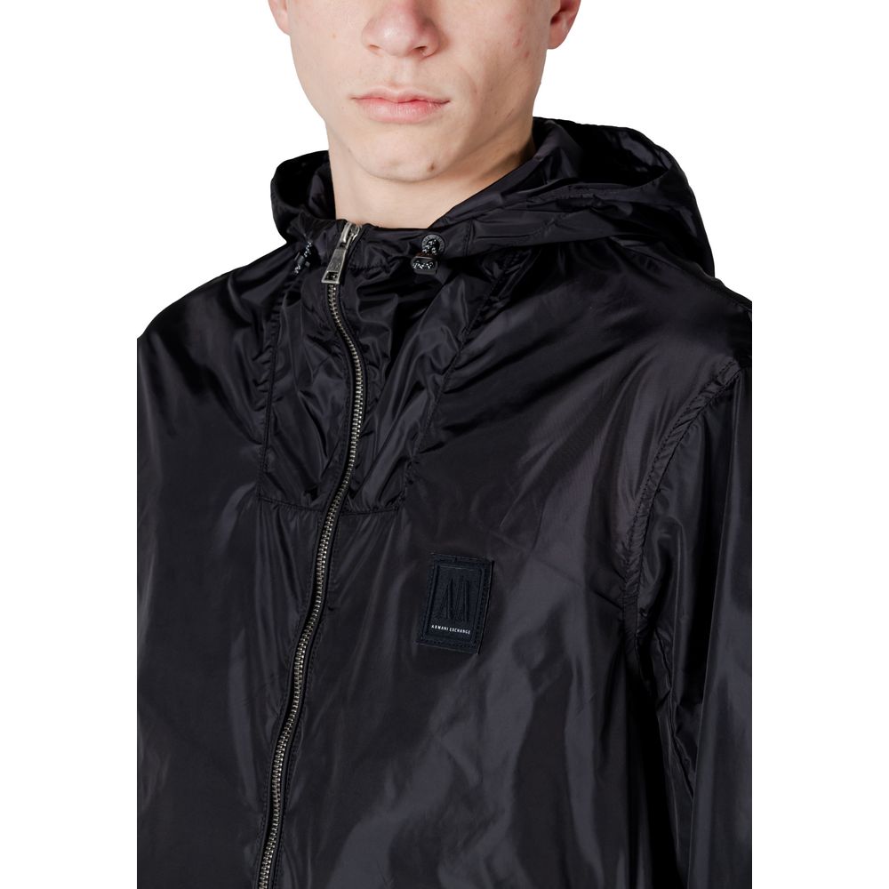 Armani Exchange Schwarze Polyamid-Jacke