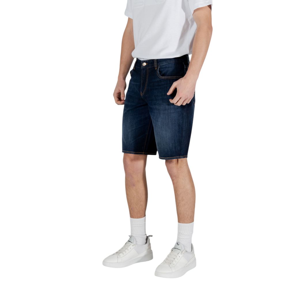 Armani Exchange Blaue Baumwoll-Bermuda-Shorts