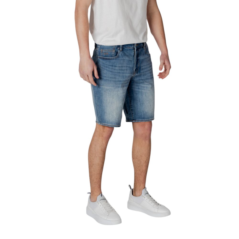 Armani Exchange Blaue Polyester-Bermuda-Shorts