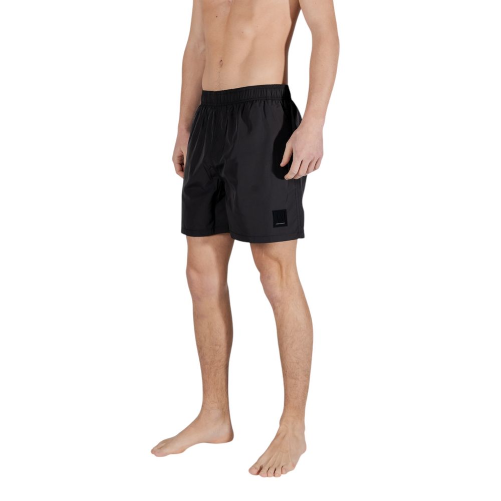 Armani Exchange Badehose aus schwarzem Polyester